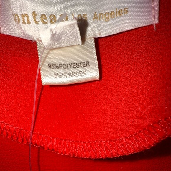Monteau Los Angeles Cold Shoulder Top Red Size Medium NWT! - Picture 4 of 11